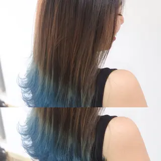 セミロング カラー M IIのヘアスタイル