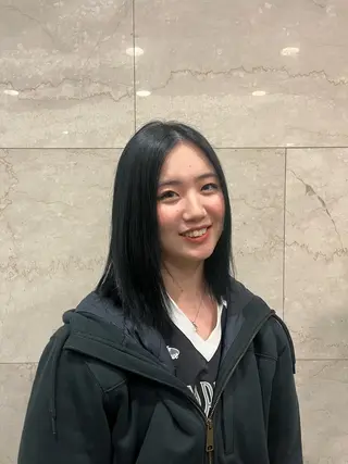 カラー えんぐちとも／透明感 カラー／博多ボブのヘアスタイル