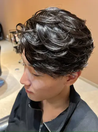 パーマ メンズ keita💫暖色系 💫ハイトーン💫のヘアスタイル