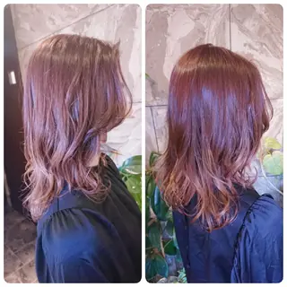 カラー ミディアム Crea所属・清水 旭美のヘアスタイル