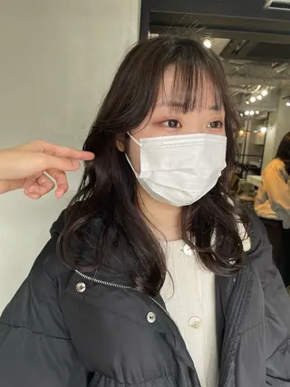 ロング カラー 新宿/韓国ヘア/ 髪質改善ストレートのヘアスタイル