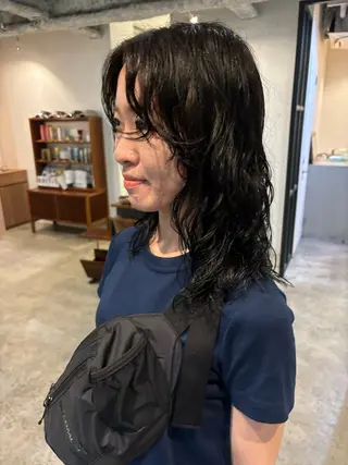 セミロング カラー パーマ Hayashi Shioriのヘアスタイル