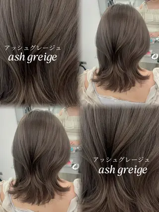 ミディアム カラー 韓国ヘア/レイヤー/ 顔まわり足立遥奈のヘアスタイル