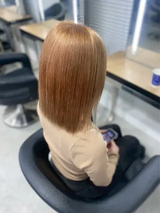 カラー 韓国風レイヤー透明感 艶髪カラー/岡田悠希のヘアスタイル