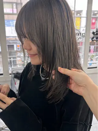 ロング カラー レイヤーボブ/ 艶カラー/サナ🌼のヘアスタイル