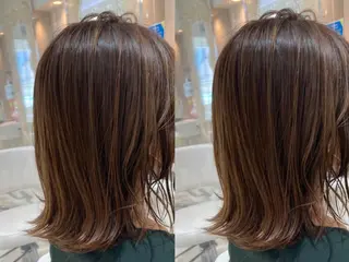 ミディアム カラー 田中 あかねのヘアスタイル