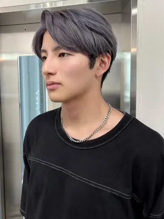 ショート カラー メンズ 🫐寒色系カラー 🫐ヤマナカリリカのヘアスタイル
