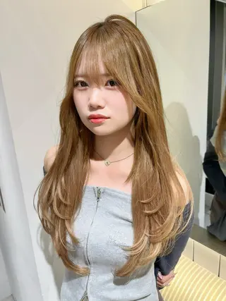 ロング カラー レイヤー/髪質改善 /くびれショート加納のヘアスタイル