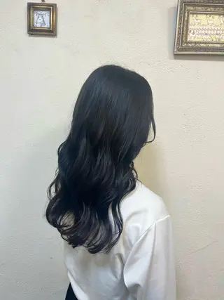 ロング カラー うる艶カラー× ハイトーン/miuのヘアスタイル