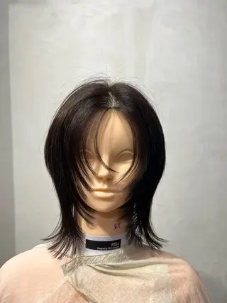 セミロング 彩葉/ブリーチ/ カットモデル栄・伏見のヘアスタイル