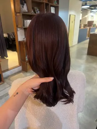 セミロング カラー にこ /iciのヘアスタイル