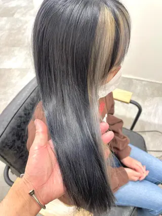 ロング カラー 色白に見える暗髪 梅田・増田のヘアスタイル