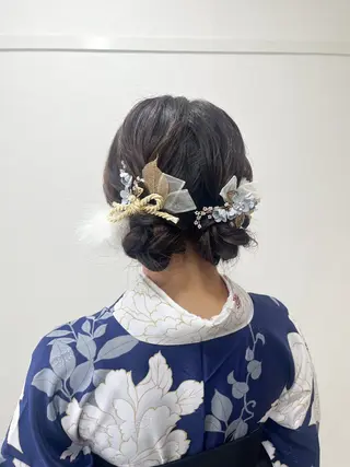 ミディアム ヘアアレンジ ヘアセットサロン /上坪愛美のヘアスタイル