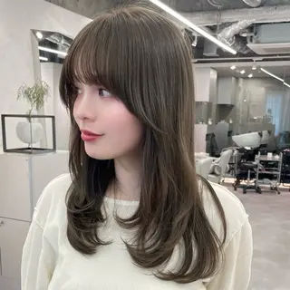 ミディアム カラー 透明感カラー 🩰あさのヘアスタイル