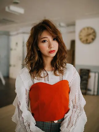 ミディアム パーマ 髪質改善NO.1🥇 蒲澤🏆のヘアスタイル