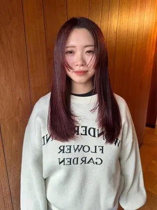ロング カラー ヘアアレンジ satsuki 暖色・ブラウンカラーのヘアスタイル