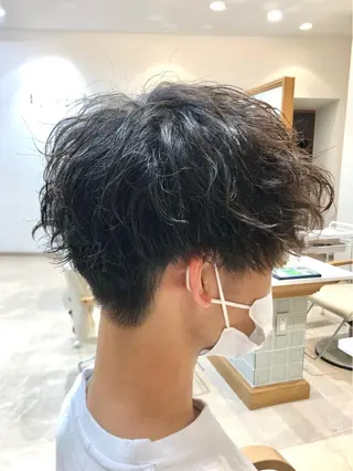 ショート パーマ メンズ 小林 優太　メンズパーマ✨のヘアスタイル