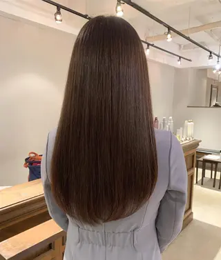 ロング カラー 透明感/オリーブ/ グレージュ/YUKAのヘアスタイル