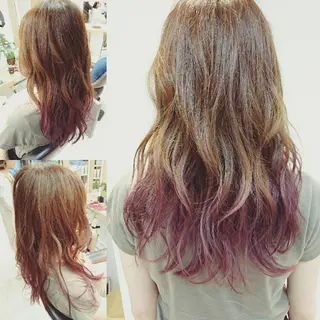 ロング カラー 透明感ハイライト◎ 伊藤夏海のヘアスタイル