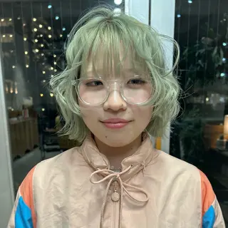 カラー カエデ🐬 カットカラーモデルのヘアスタイル