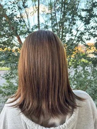 ミディアム カラー ブリーチ艶カラー KAORI🌼のヘアスタイル