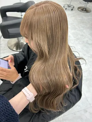 カラー 透ける透明感カラー 🤍anju🎀のヘアスタイル