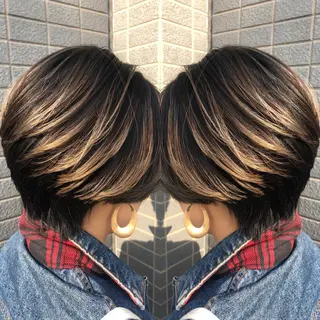 ショート カラー 似合わせ レイヤー須川のヘアスタイル