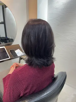 ミディアム カラー 【ニュアンスカラー・ 髪質改善】スズキカナのヘアスタイル