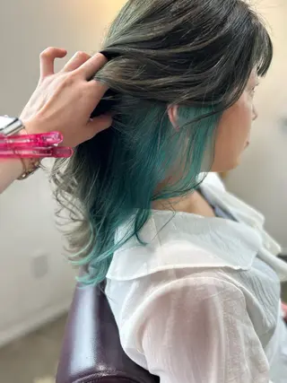 セミロング 縮毛矯正／レイヤー／ 🌼mizukiのヘアスタイル