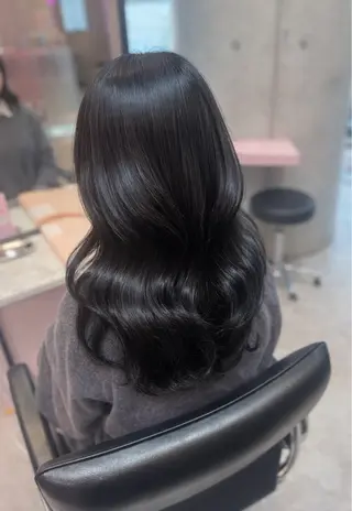 セミロング 🤍艶髪韓国ヘア🤍 Rikoのヘアスタイル