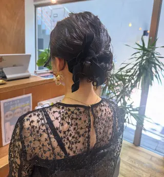 ミディアム ヘアアレンジ 🎗️【ヘアセット 美眉】吉川玲🎗️のヘアスタイル