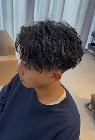 ショート カラー パーマ ヘアアレンジ メンズ キッズ 【メンズパーマ特化】 壱岐祥一朗のヘアスタイル