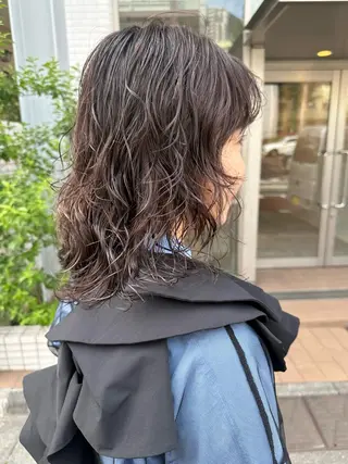 ミディアム カラー パーマ freelance lab所属・iizuka akiのヘアスタイル