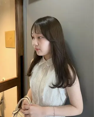 セミロング カラー akane/ボブ /オリーブベージュのヘアスタイル