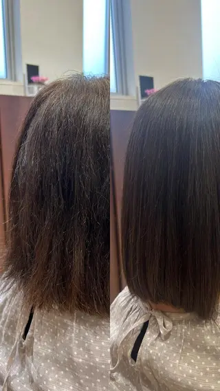 ミディアム Sae/透明感カラー /クロスパーマのヘアスタイル