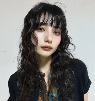 パーマ RIN パーマ/暖色カラーのヘアスタイル