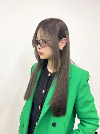 セミロング カラー 韓国×髪質改善💊 似合わせ/武田涼のヘアスタイル