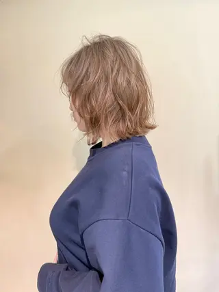 ミディアム カラー opus 店長大和 レイヤー/赤み消しのヘアスタイル