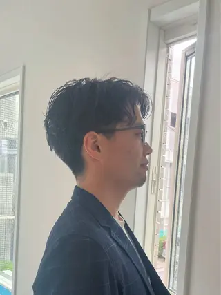 ショート パーマ メンズ 🌈月1夜モデル募集 📩ください⭐️のヘアスタイル