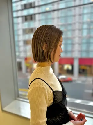 ミディアム 竜太/髪質改善カラ ー/似合わせカットのヘアスタイル