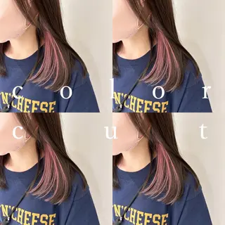 カラー コテ巻き風パーマ✨ 韓国ヘア🤎近下菜央のヘアスタイル