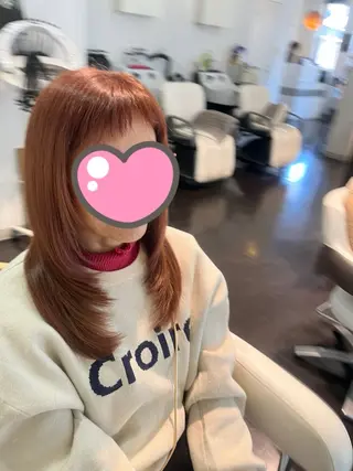 セミロング カラー 髪質改善&ヘッドスパ FLEUR焼津所属・🌸フルール　長谷川 愛🌸のヘアスタイル