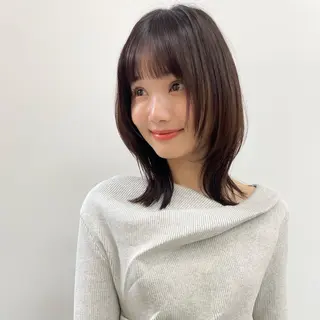 ミディアム カラー カットモデル募集中 🤍harunaのヘアスタイル