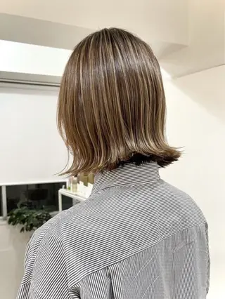 ミディアム 🎀暖色カラー／ボブ 🎀MOMONAのヘアスタイル