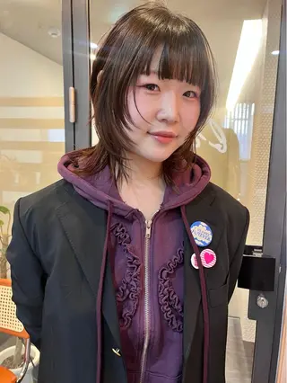 ミディアム レイヤー/暖色/ 髪質改善/永礼芳果のヘアスタイル