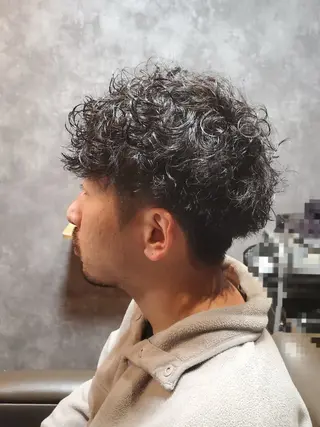 ミディアム パーマ MEN'S SALON BOLT所属・メンズBOLT ハシモトのヘアスタイル