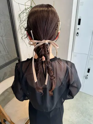 ロング ヘアアレンジ 透明感カラー✨艶髪 制作🌱山根あゆみのヘアスタイル