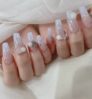 ロング JNA認定講師🌸 RIEのネイルデザイン