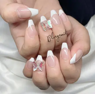 ネイル 23時まで❤︎韓国、 ワンホンネイルのネイルデザイン