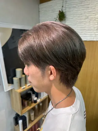 カラー メンズ メンズカット/ フェザーパーマ/げんのヘアスタイル